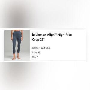 lululemon athletica Align 23” Iron Blue Leggings